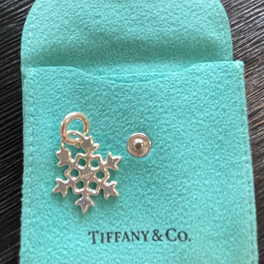 Tiffany & Co. Snowflake Charm in Sterling Silver with Clasping Link